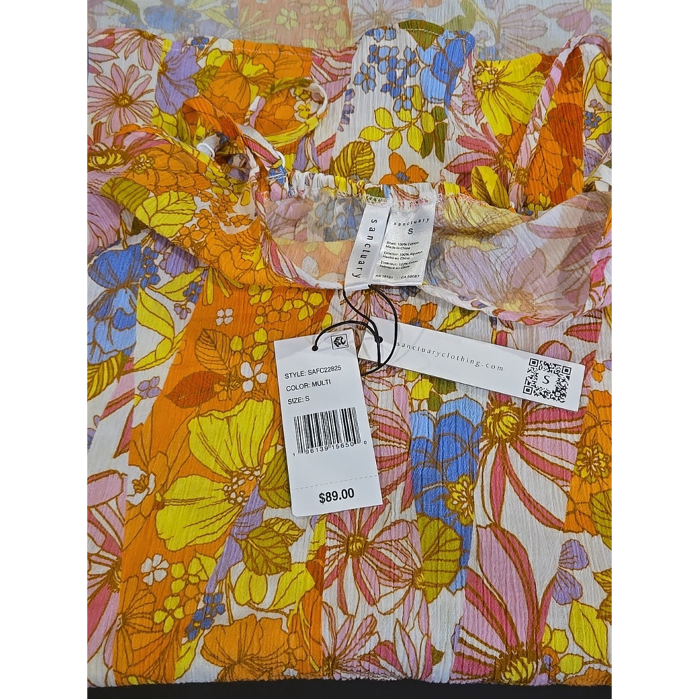 Sanctuary 299256 Fresh Cuts Beach Dress Size Small Cover Up Cruise (C-17) - Picture 4 of 5